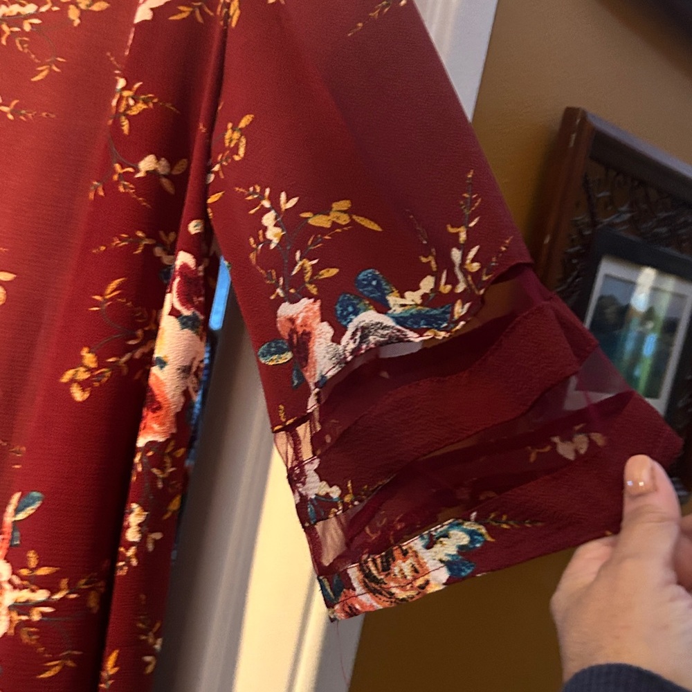Floral Kimono Cardigan - Picture 2 of 2